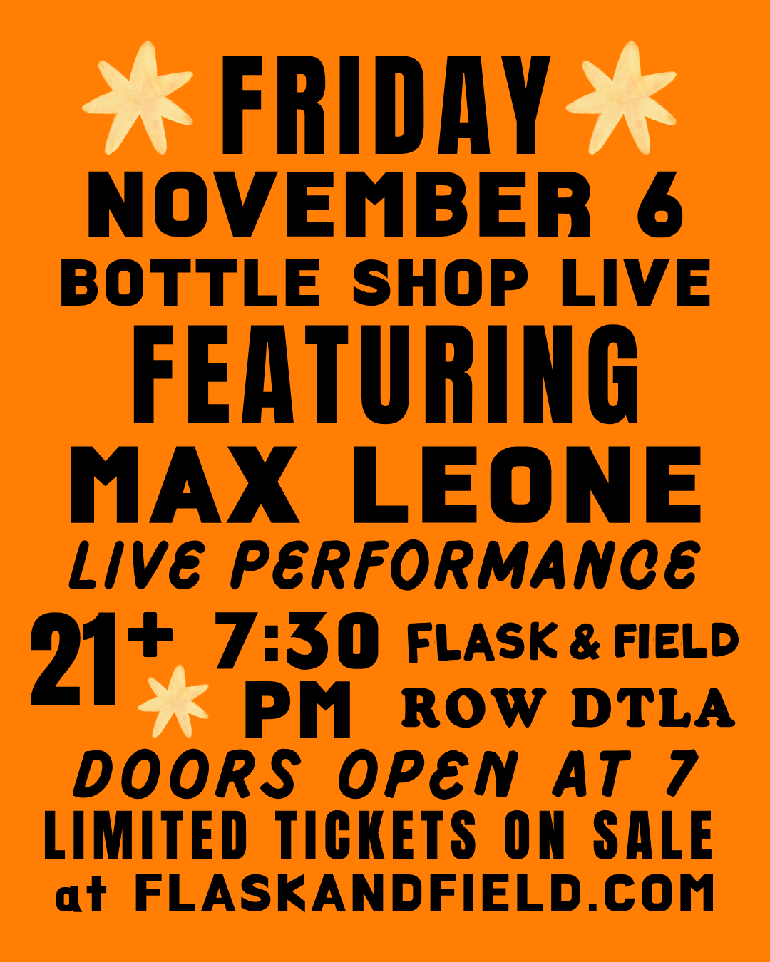 Bottle Shop Live: MAX LEONE - 11/6/2026