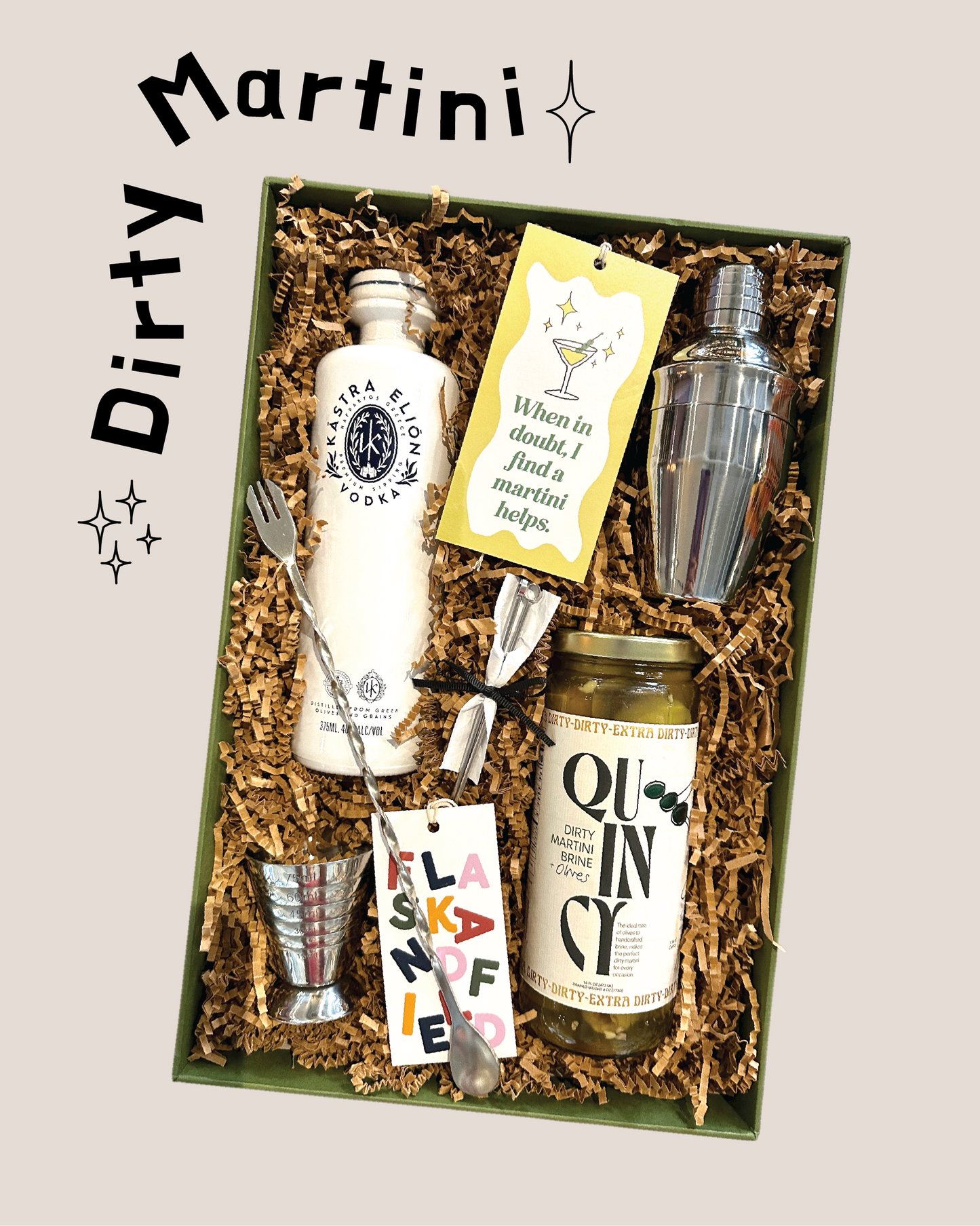 The Dirty Martini Cocktail Gift Set