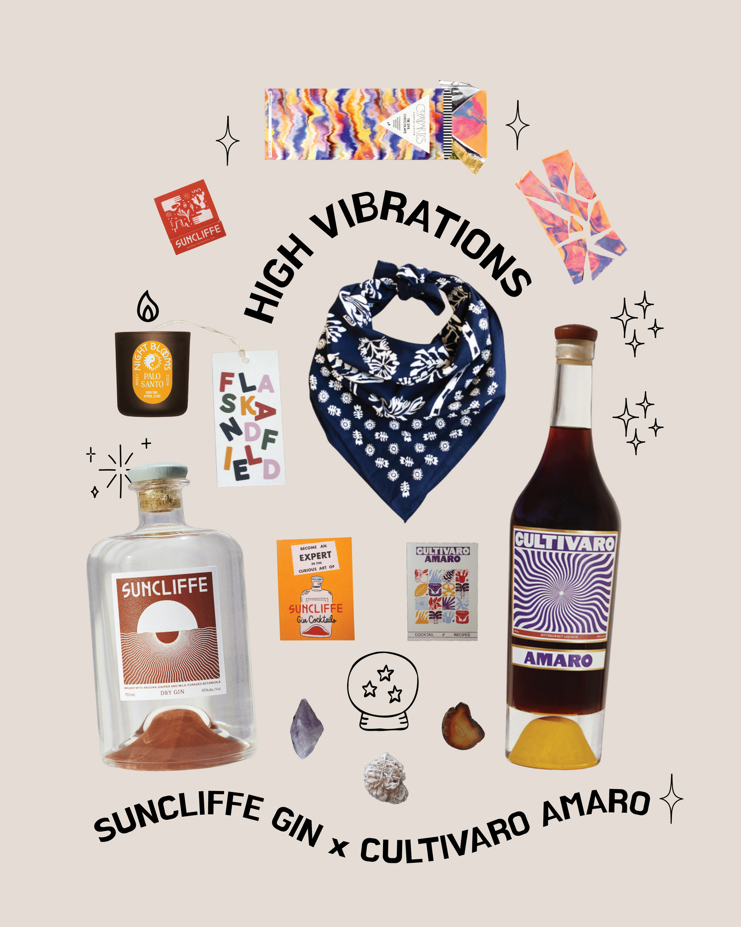 "High Vibrations" Suncliffe Gin x Cultivaro Amaro Gift Set
