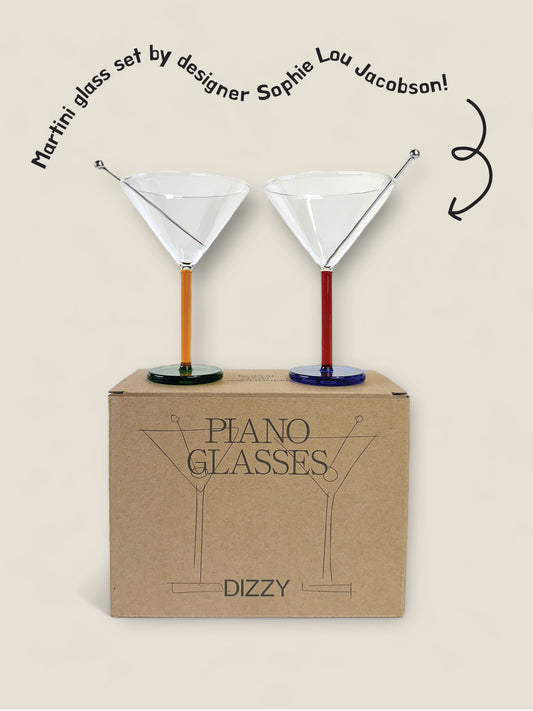 Sophie Lou Jacobsen Piano Martini Glass Set of 2