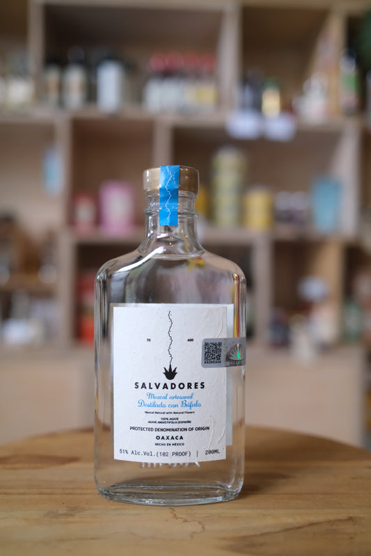 Salvadores Mezcal Artisanal Destilado Con Bufalo *Limited 200ml Flask*