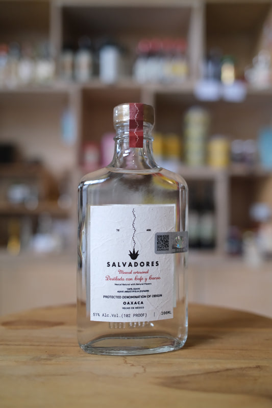 Salvadores Mezcal Artisanal Destilado Con Cafe & Cacao *Limited 200mL Flask*