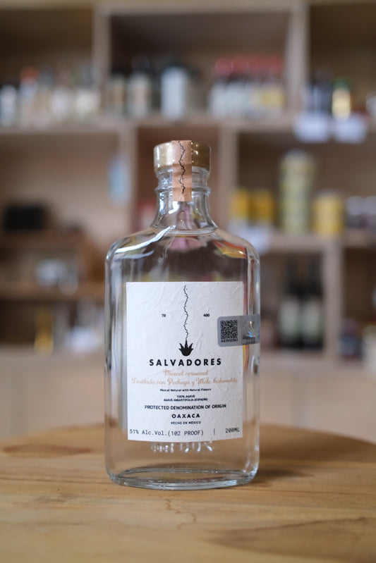 Salvadores Mezcal Artisanal Destilado Con Pechuga & Mole Coloradito *Limited 200ml Flask*