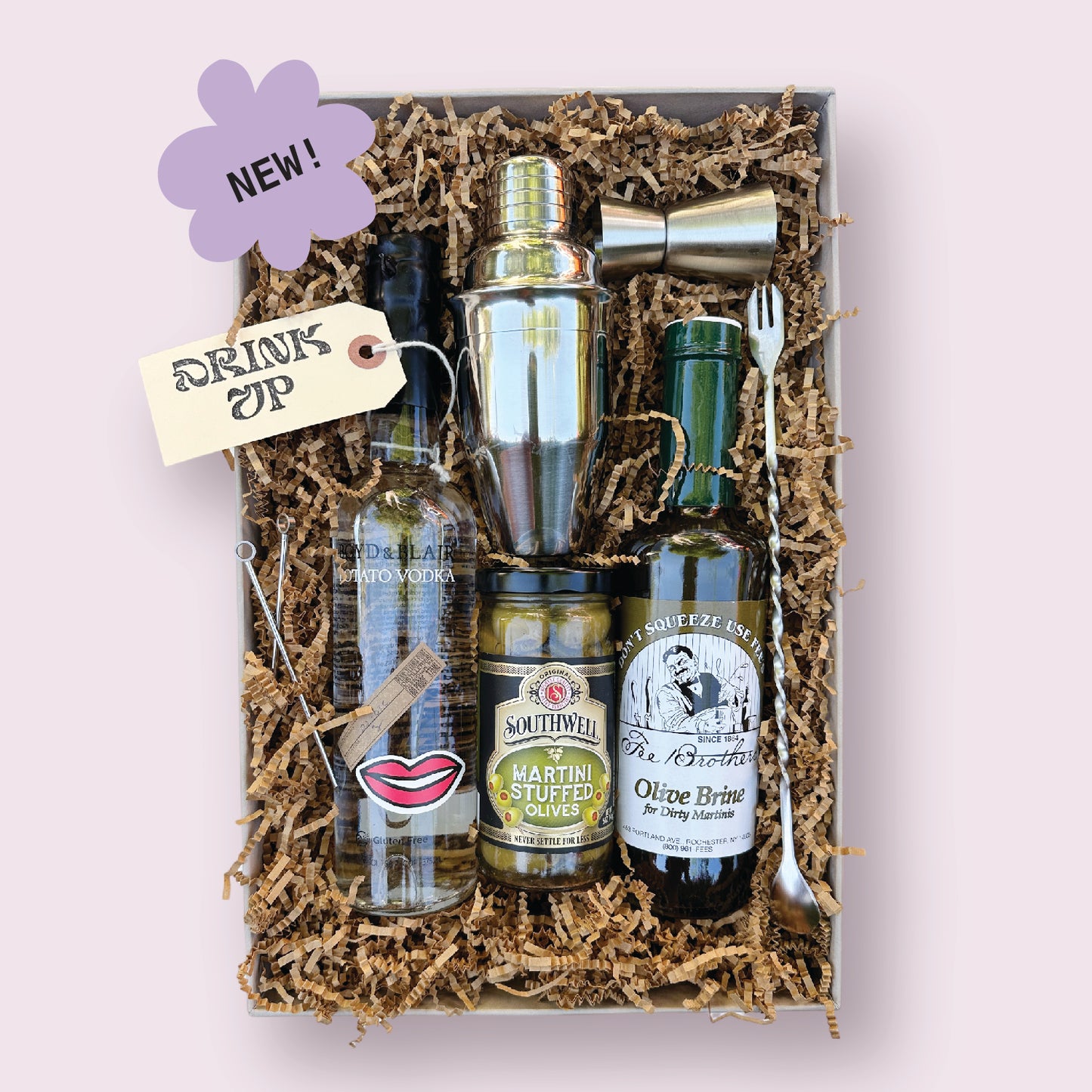 The Dirty Martini Cocktail Gift Set