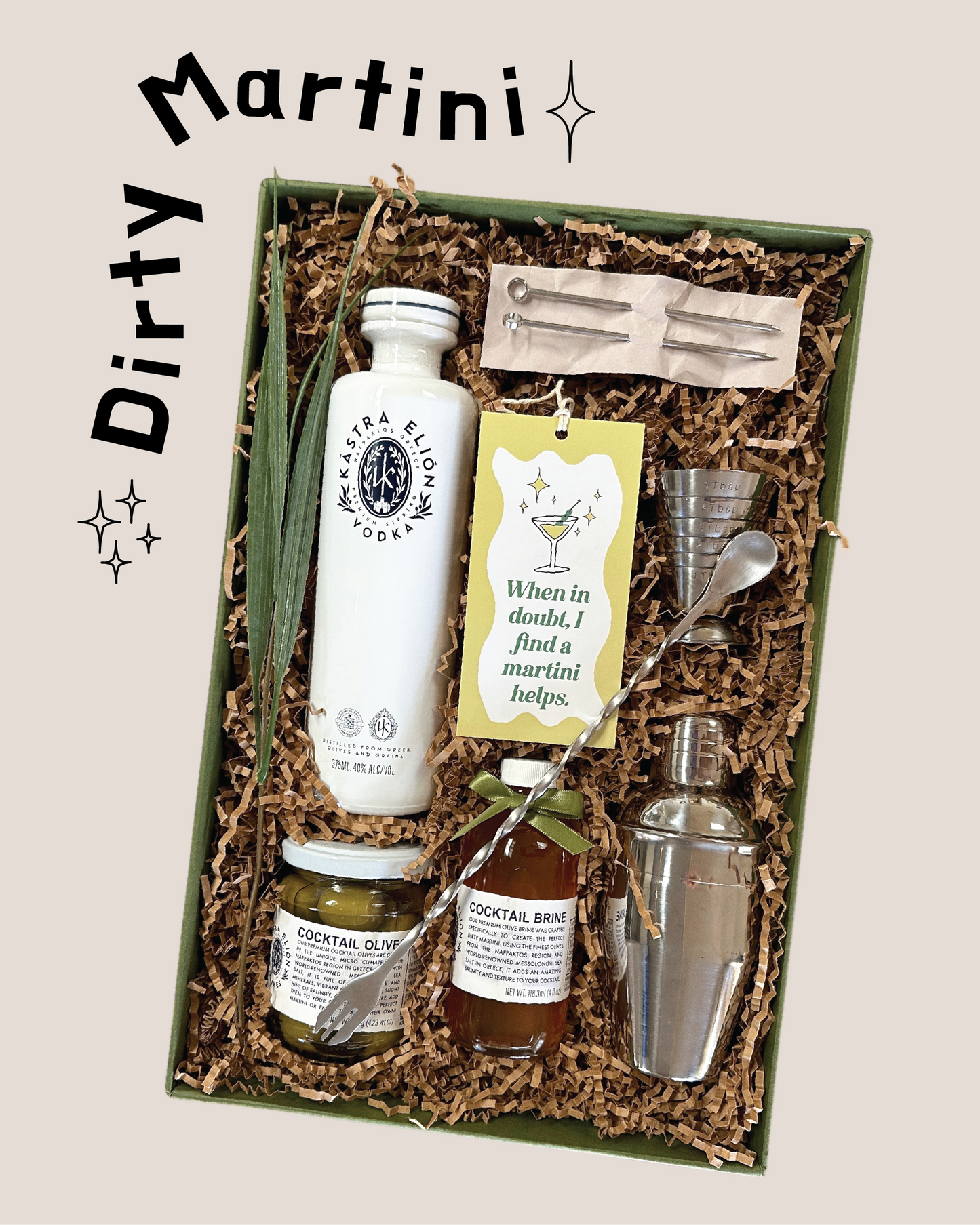 The Best Dirty Martini Cocktail Gift Set