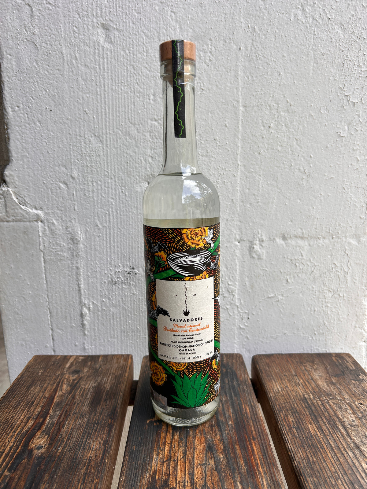 Salvadores Mezcal Artisanal Destilado Con Cempasuchil (Marigold)