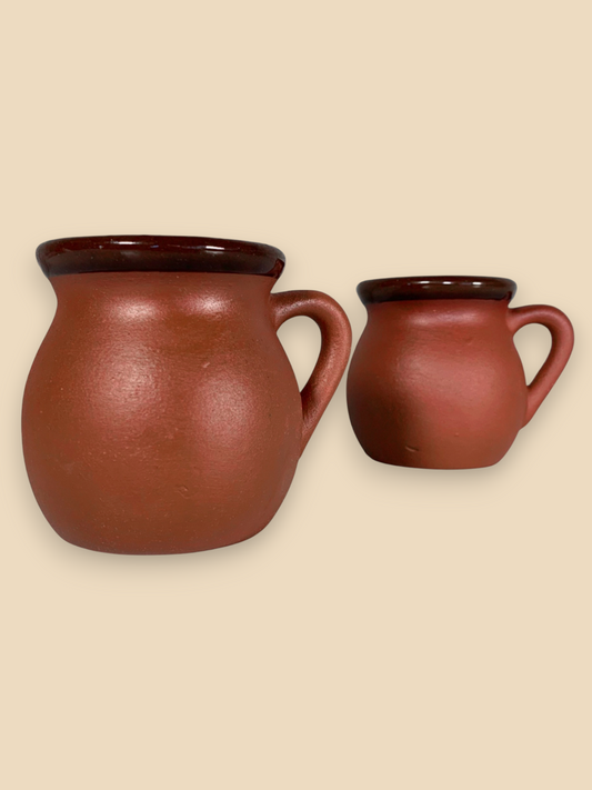 Authentic Mexican Clay Hot Chocolate Mug (Set of 2)