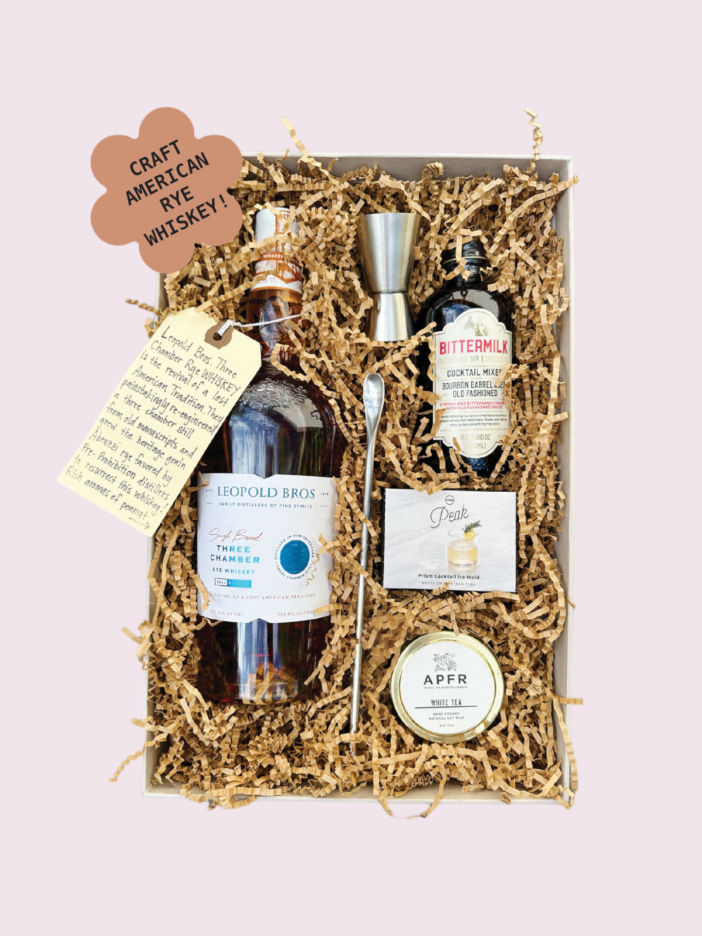 The Leopold Bros. Single Barrel Three Chamber Rye Whiskey Gift Set