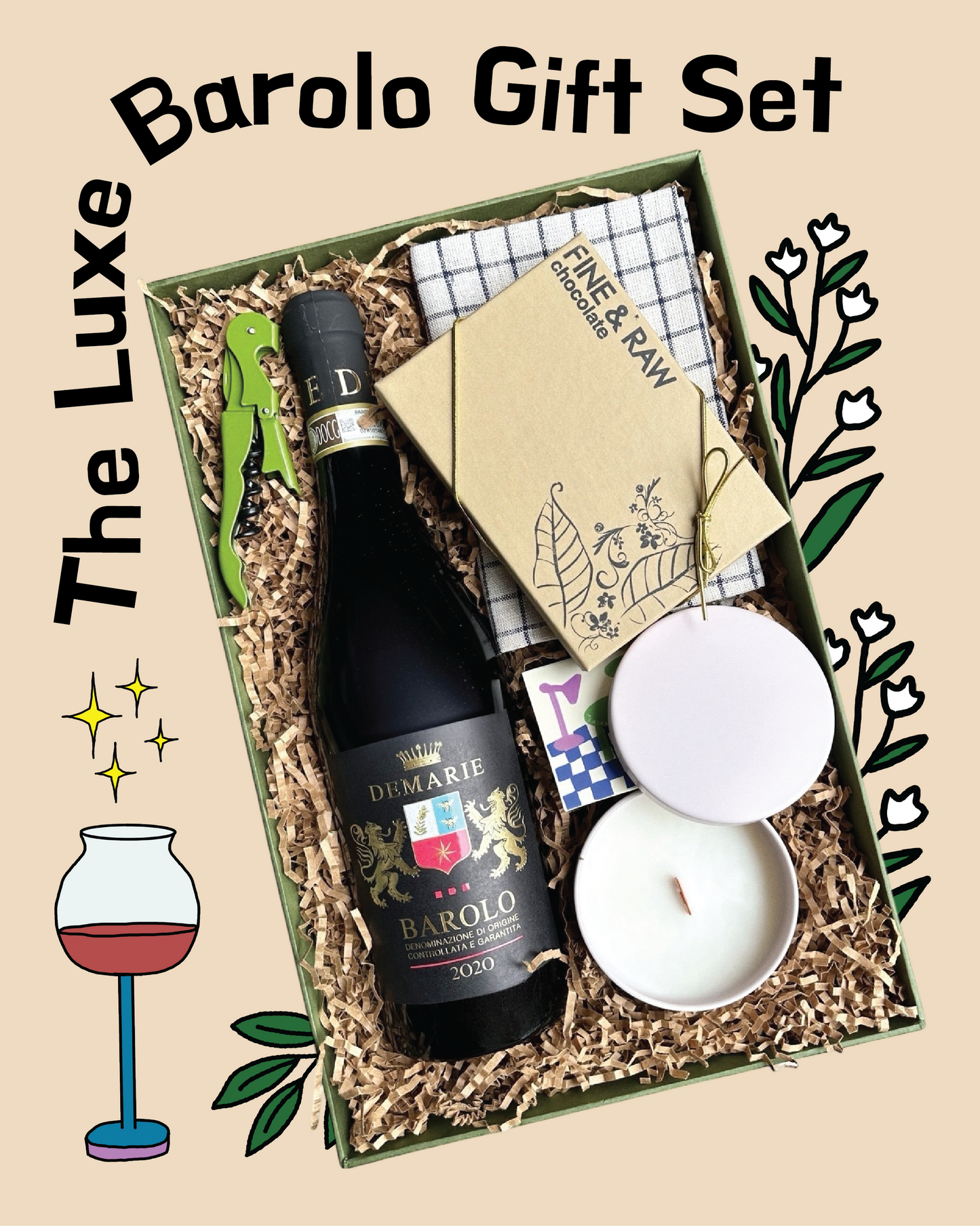 The Luxe Barolo + Chocolate Truffles Gift Set