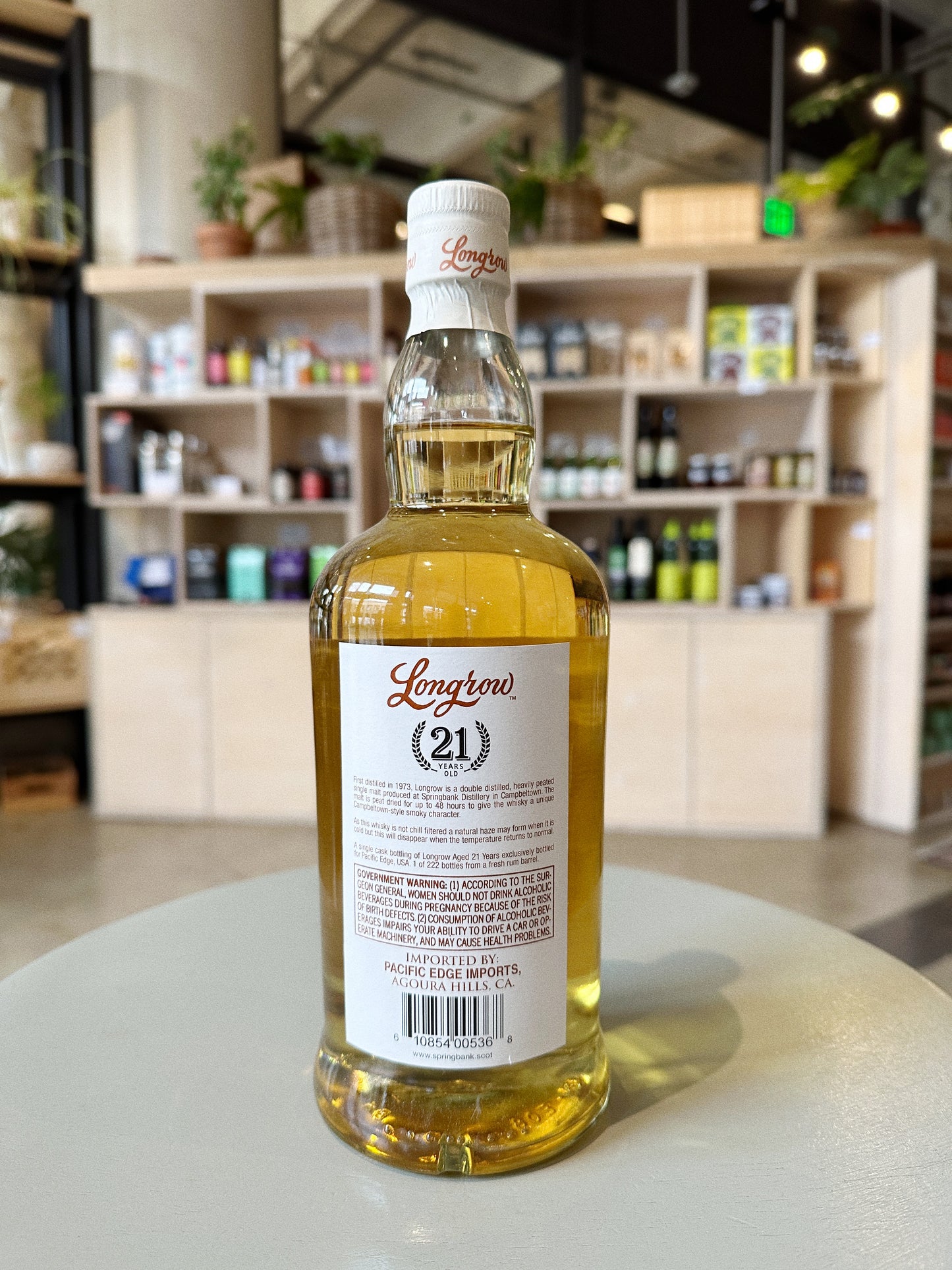 Longrow 21 Year Fresh Rum Single Cask Limited Release